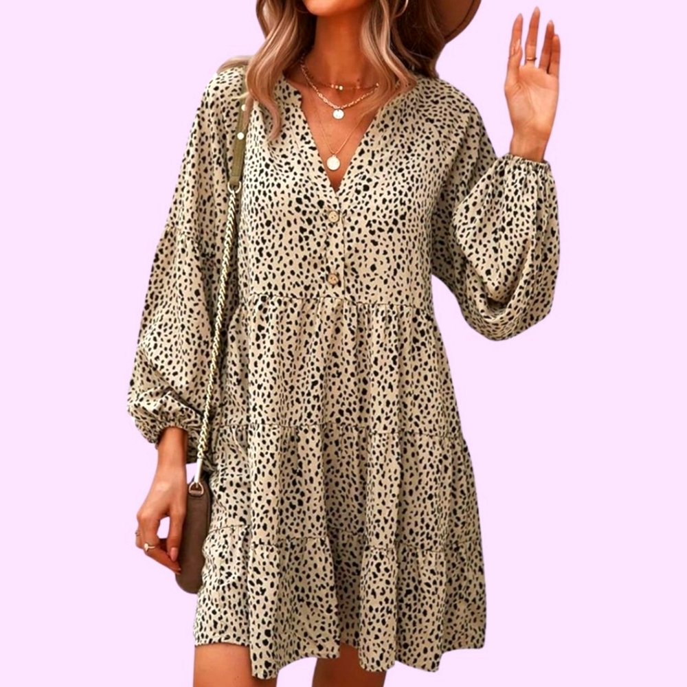 TEMOFON Womens Long Sleeve Dress